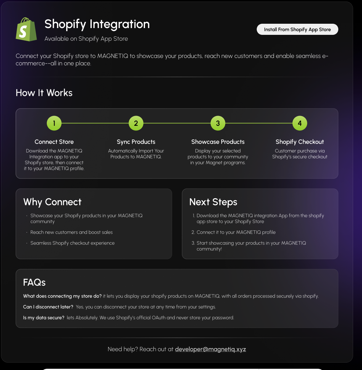 Shopify commerce integration